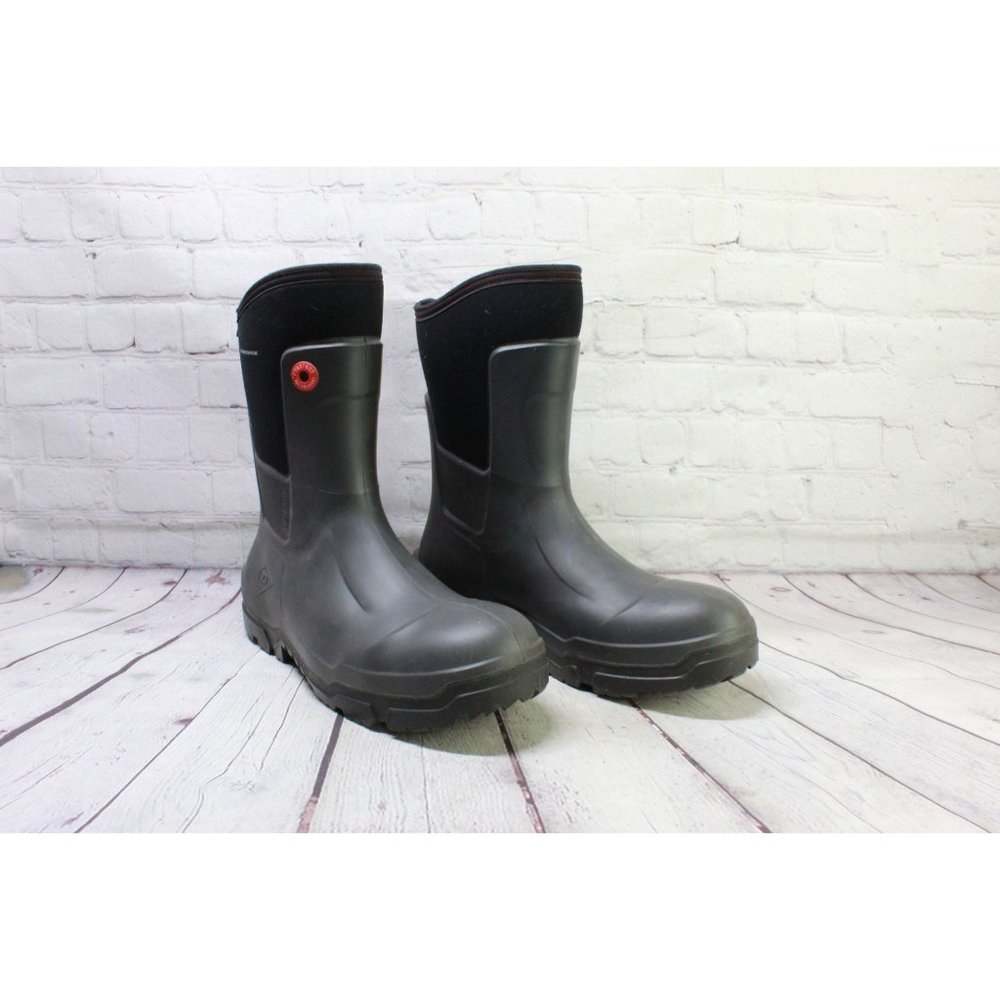 Dunlop Snugboot Black Rubber Slip Resistant Waterproof Safety Work Boots Size 14 - Picture 3 of 9